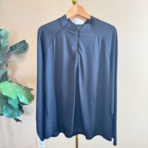 REI Men’s Ventilated 1/4 Zip Pullover Size 2XL Black Breathable Athletic Poly